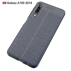 Coque en TPU moelleux bleu foncé pour votre Samsung Galaxy A7 (2018)