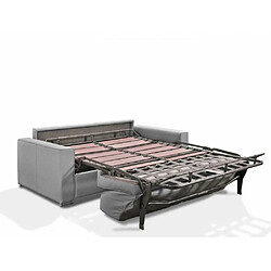 Avis Inside 75 Canapé convertible 3 places EXCELLENCE 140 cm sommier lattes matelas MEMORY 18 cm inclus tweed gris silex