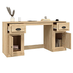 Maison Chic Bureau avec armoire de rangement,Table de travail,Table d'étude chêne sonoma bois d'ingénierie -GKD90687 pas cher