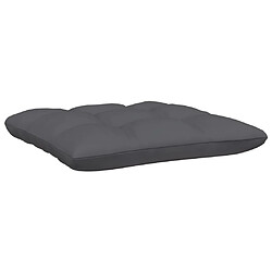 Avis vidaXL Repose-pied de jardin avec coussin anthracite Bois de pin gris