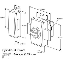 Avis Abus V83 CB45 F9 C Verrou 83 à Cylindre et Bouton 45 mm Satin chrome