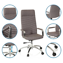 Avis Chaise de bureau / Siège pivotant SARANTO PLUS Tissu gris foncé hjh OFFICE