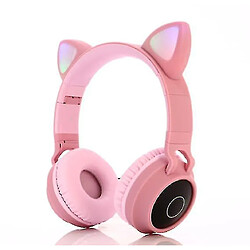 Universal Casque sans fil pour chat casque bluetooth 5.0 casque cadeau enfant adulte (rose) 