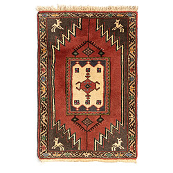 Vidal Tapis de laine 104x67 rouge Ardabil