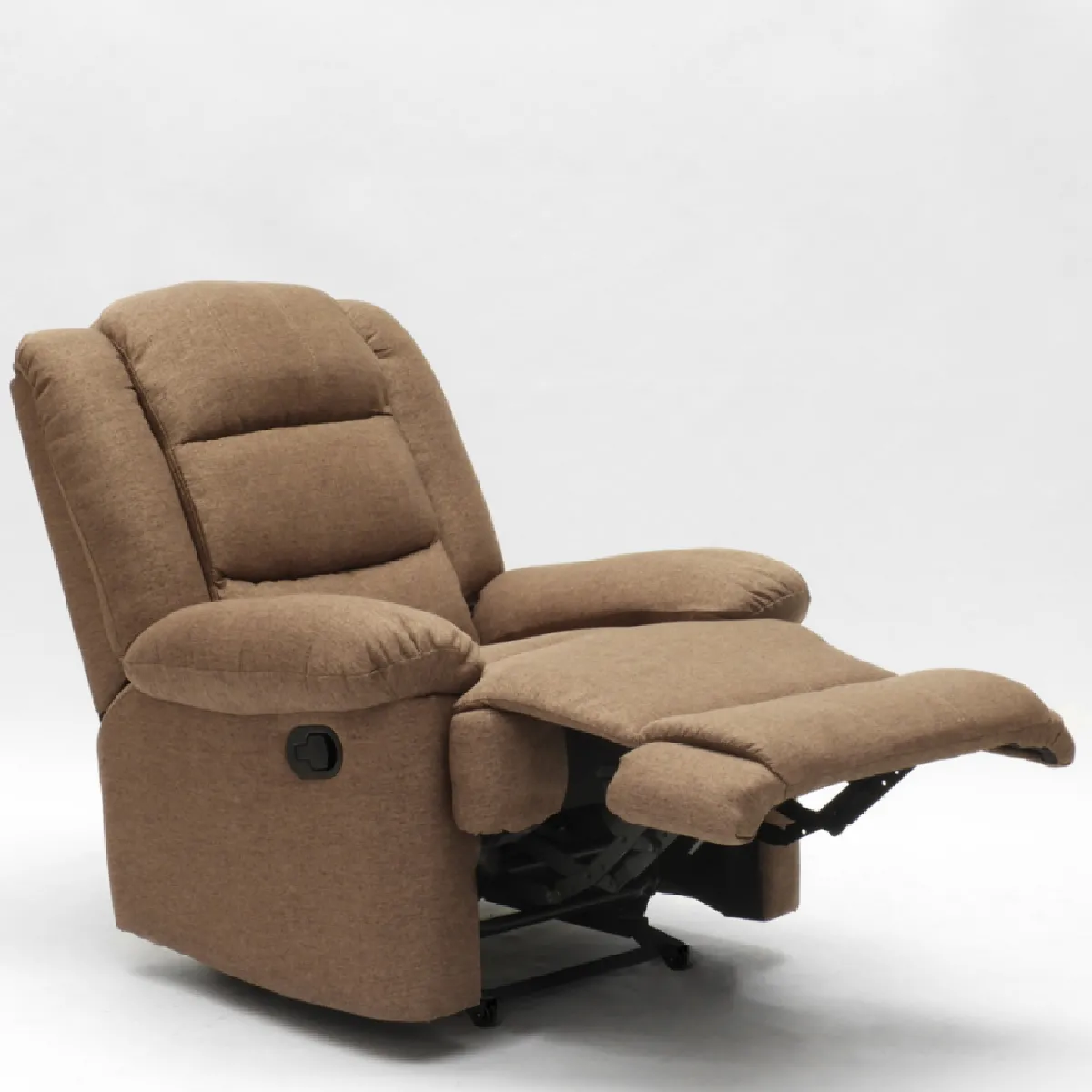 Acheter LE ROI DU RELAX Fauteuil relax en tissu design repose-pieds inclinable 4 roues Maura | Couleur: Marron