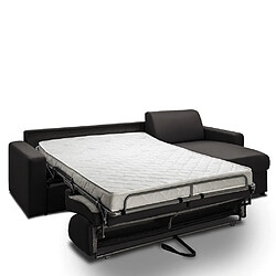 Avis Inside 75 Canapé d'angle convertible express MIDNIGHT velours gris ardoise couchage 140 cm