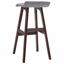 vidaXL Tabourets de bar lot de 2 gris clair tissu pas cher