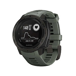 Wewoo Bracelet pour montre connectée Dragonne de remplacement en silicone Garmin Instinct 22mm Vert armée 