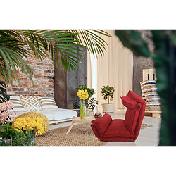 Mobili Rebecca Chaise de Méditation Fauteuil Yoga Rouge Métal Poliéster 70x56x70