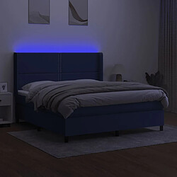 Avis Sommier à lattes et matelas LED,Cadre à lattes de lit pour Adulte Bleu 160x200 cm Tissu -MN84425