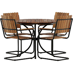 Venture Home Table ronde et 4 chaises de jardin Holmsund.