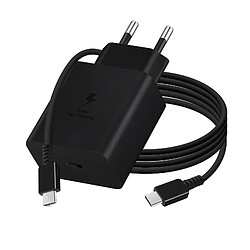 Chargeur Samsung 45W + Câble USB-C Chargeur Secteur 45W Original Samsung avec Câble USB-C Super Fast Charging Noir