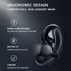 Acheter Casque À Conduction Osseuse Casque Bluetooth Sans Fil Étanche À Faible Latence Avec Suppression Du Bruit Noir