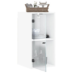 Acheter vidaXL Armoire murale avec portes en verre blanc 35x37x68,5 cm