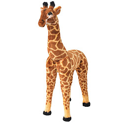 vidaXL Jouet en peluche Girafe Marron et jaune XXL