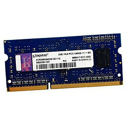 Avis 2Go RAM Kingston ACR256X64D3S16C11G SODIMM PC3-12800S 1600MHz DDR3 PC Portable · Occasion