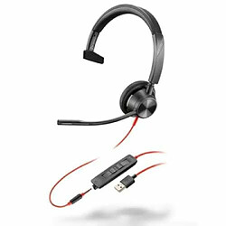 Plantronics Blackwire 3315 Micro Casque Filaire Jack 3.5mm Annulation du Bruit Active Noir