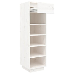 Acheter vidaXL Armoire à chaussures blanc 30x34x105 cm bois de pin massif