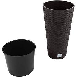 WellHome PROSPERPLAST Set 3 pot haut avec dépôt Rato Tubus (8 / 15,5 / 27 L) anthracite pas cher