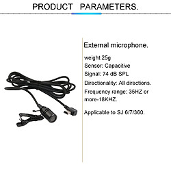 Avis Wewoo Pour SJ7 / SJ6 / SJ360 Microphone à condensateur avec pince à cravate