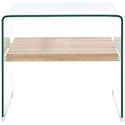 vidaXL Table basse Clair 50x50x45 cm Verre trempé