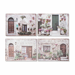 Cadre DKD Home Decor Maison (70 x 1,8 x 50 cm) (4 Unités)