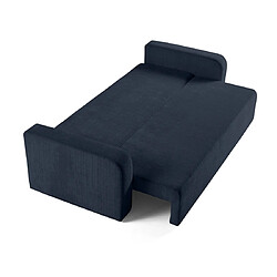 Bestmobilier Miro - canapé droit 3 places - convertible avec coffre - en velours texturé