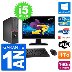 PC Fujitsu E720 DT Ecran 27" Intel i5-4570 RAM 16Go Disque 1To Windows 10 Wifi · Occasion 