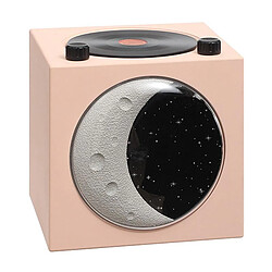 Yonis Enceinte Bluetooth Atmosphère Étoilée Lumineuse Son Hifi Enceinte Bluetooth Lumineuse Ciel Étoilé Vinyle Design Rétro Son Hifi 360° Rose YONIS