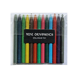 Miniatures crayon dollhouse accessoires 13 pièces Mini Couleur Crayon pour Scène Créative Modèle 1/12 Échelle Maison de Poupée Accessoires