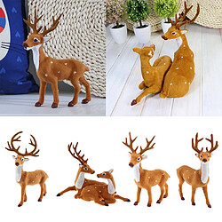 Avis Xmas Elk Plush Simulation Décor de Noël Ornements Renne A: 30cm