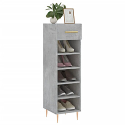 Avis Maison Chic Armoire à Chaussures Gris béton,Meuble de Rangement à Chaussures 30x35x105 cm bois d'ingénierie -MN92569