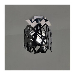 Luminaire Center Plafonnier Tokio 1 Ampoule G9, noir brillant/chrome poli