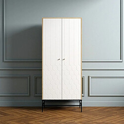 Acheter Paris Prix Armoire 2 Portes Design Lia 190cm Blanc