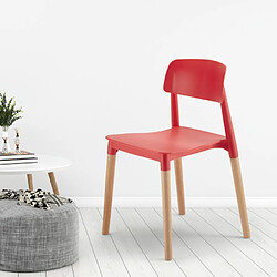 Ahd Amazing Home Design Chaise pour Salle à Manger Bar Design Moderne Belloch Barcellona, Couleur: Rouge