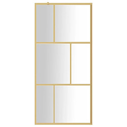 Avis Maison Chic Paroi de douche | Écran de douche | Cloison de douche avec verre ESG transparent doré 90x195 cm -GKD10359