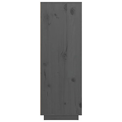 Avis vidaXL Buffet haut Gris 89x40x116,5 cm Bois massif de pin