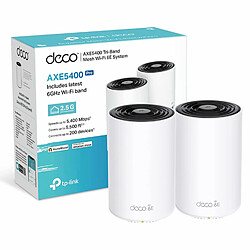 TP-Link WiFi 6E Mesh AXE5400Mbps Deco XE75 Pro(2-Pack), Couverture WiFi de 500?, Tri-Bande, WPA3, idéal pour Les Grandes Maisons, Compatible avec Alexa, 1× 2.5G Port and 2× Gigabit Ports 