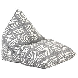 vidaXL Canapé pouf Gris Tissu Patchwork