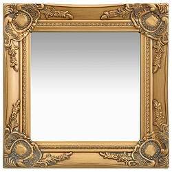 Maison Chic Miroir mural style baroque | Miroir Décoration pour Maison Salle de Bain 40x40 cm Doré -GKD11900