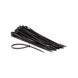 Perel Jeu de serre-c,bles en nylon - 7.6 x 400 mm - noir (100 pcs) 