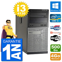 PC Tour Dell 7020 Intel Core i3-4130 RAM 4Go Disque Dur 500Go Windows 10 Wifi - Occasion