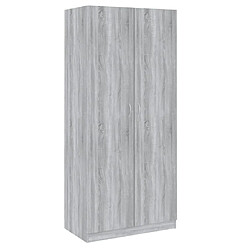 vidaXL Garde-robe Sonoma gris 90x52x200 cm Bois d'ingénierie