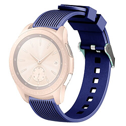 Wewoo Bracelet de montre à poignet à grain vertical pour Galaxy 42mm (bleu foncé) 