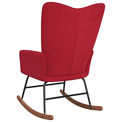 Acheter Maison Chic Chaise à bascule | Fauteuil Relax, design moderne Rouge bordeaux Velours -GKD41344