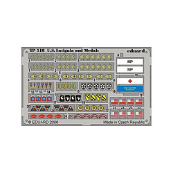 Ebbro Us Uniform Insignia And Medals - Accessoire Maquette 