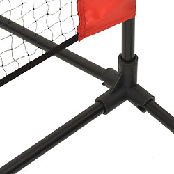 Acheter vidaXL Filet de tennis Noir et rouge 600x100x87 cm Polyester