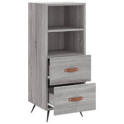 Acheter vidaXL Buffet Sonoma gris 34,5x34x90 cm Bois d'ingénierie