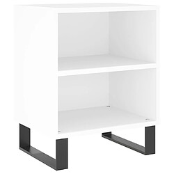 Avis vidaXL Tables de chevet 2 pcs blanc 40x30x50 cm bois d'ingénierie