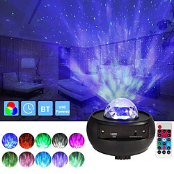 Projecteur LED ciel étoilé avec télécommande Lampe de nuit à projection LED 3 niveaux de luminosité et 10 modes d'éclairage Prise